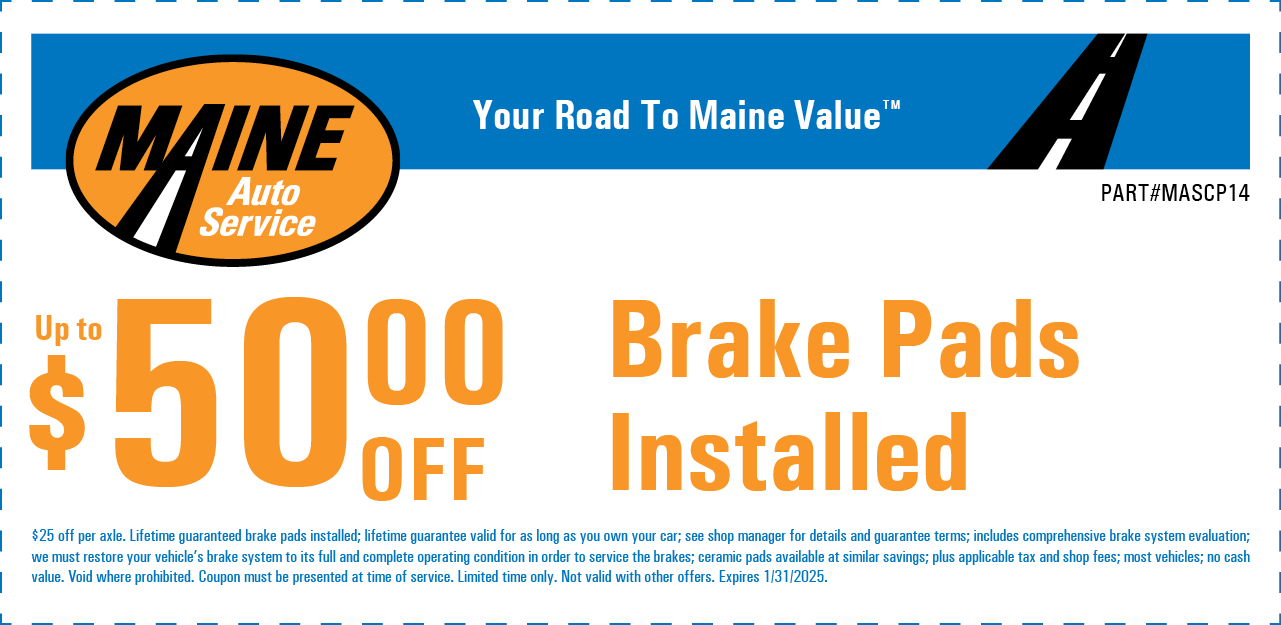 MASCP14 - $50 off Brakes