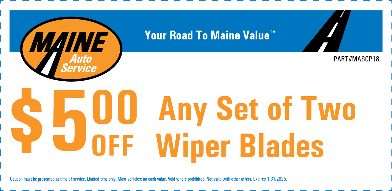 MASCP19-$5.00 off any set of two wiper blades